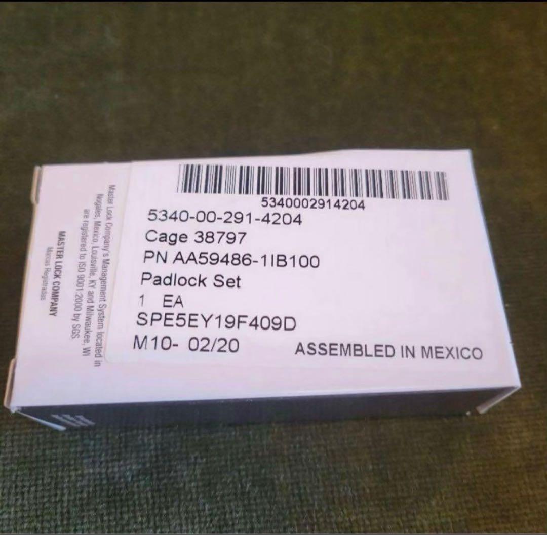 【値下げ】未使用 10個セット マスターロック 南京錠 米軍 ミリタリー