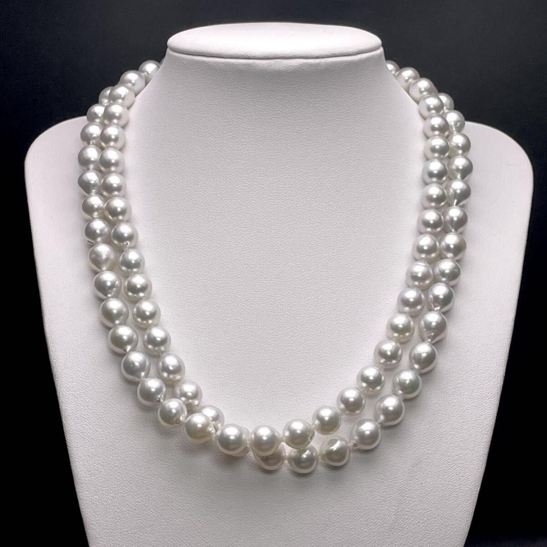 【オーロラ/テリ最強◎】タサキ アコヤ ブルーパール ネックレス 9mm 鑑別書