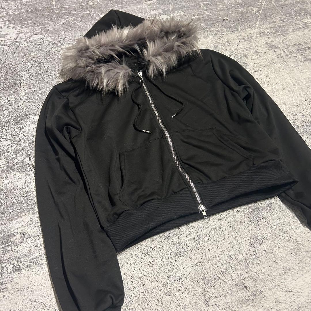 archive - 短丈 Far zip up hoodie - grunge