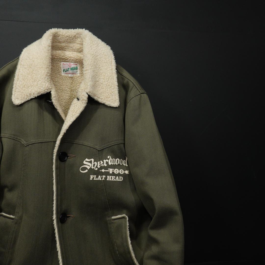 THE FLAT HEAD 00s ドビーランチコート 38 日本製 ボア