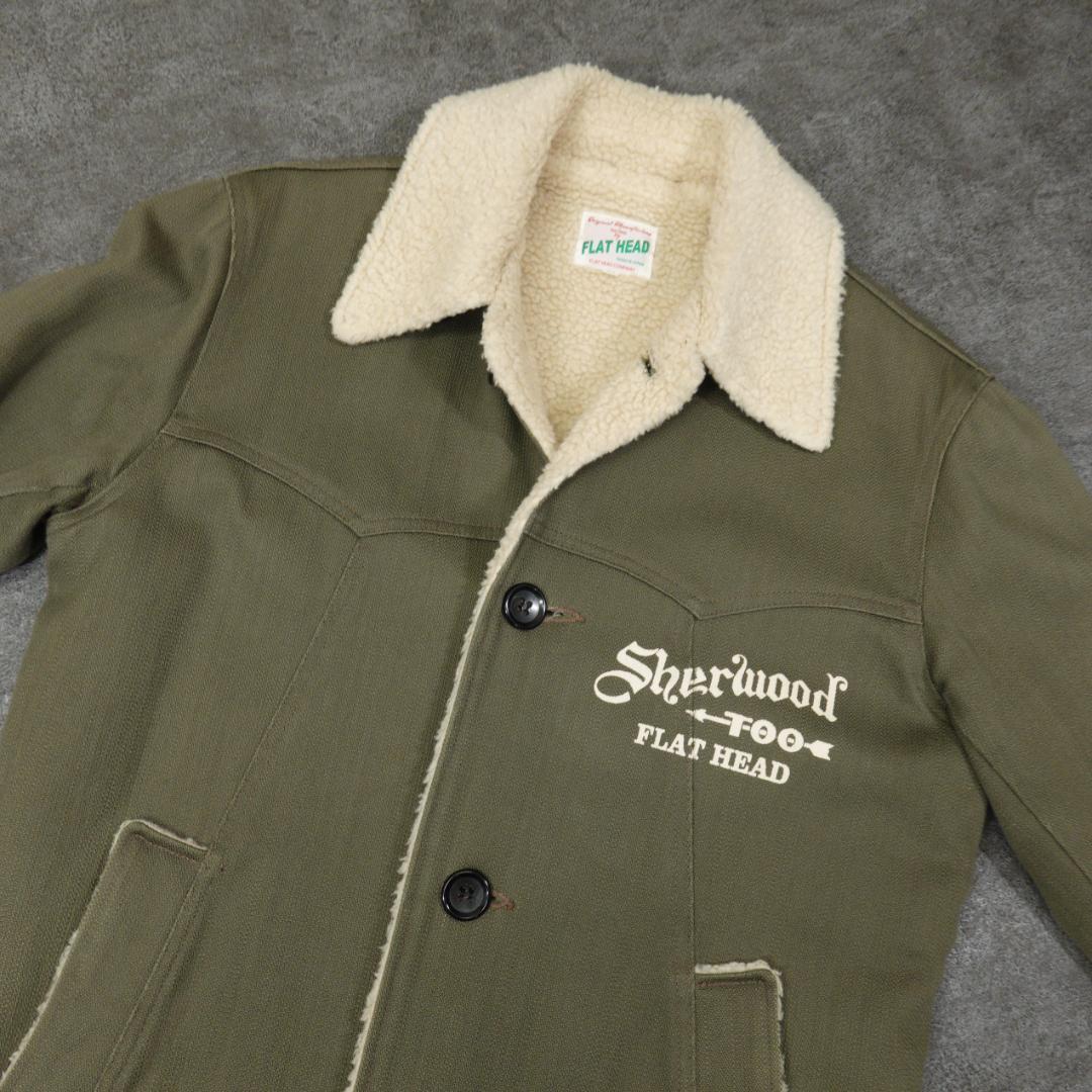 THE FLAT HEAD 00s ドビーランチコート 38 日本製 ボア