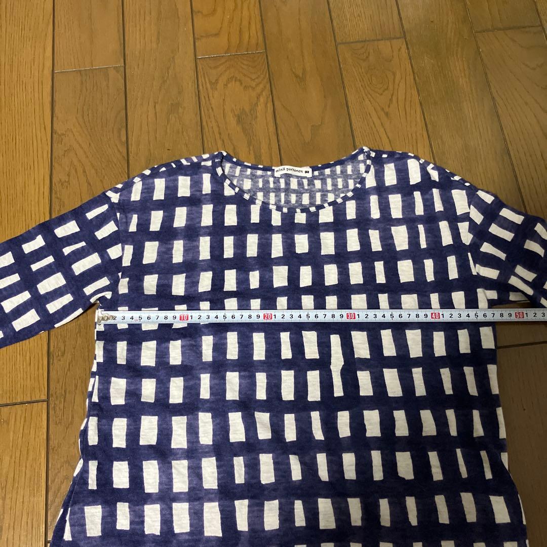 minä perhonen ミナポルホネン チェック柄 五分袖チュニック