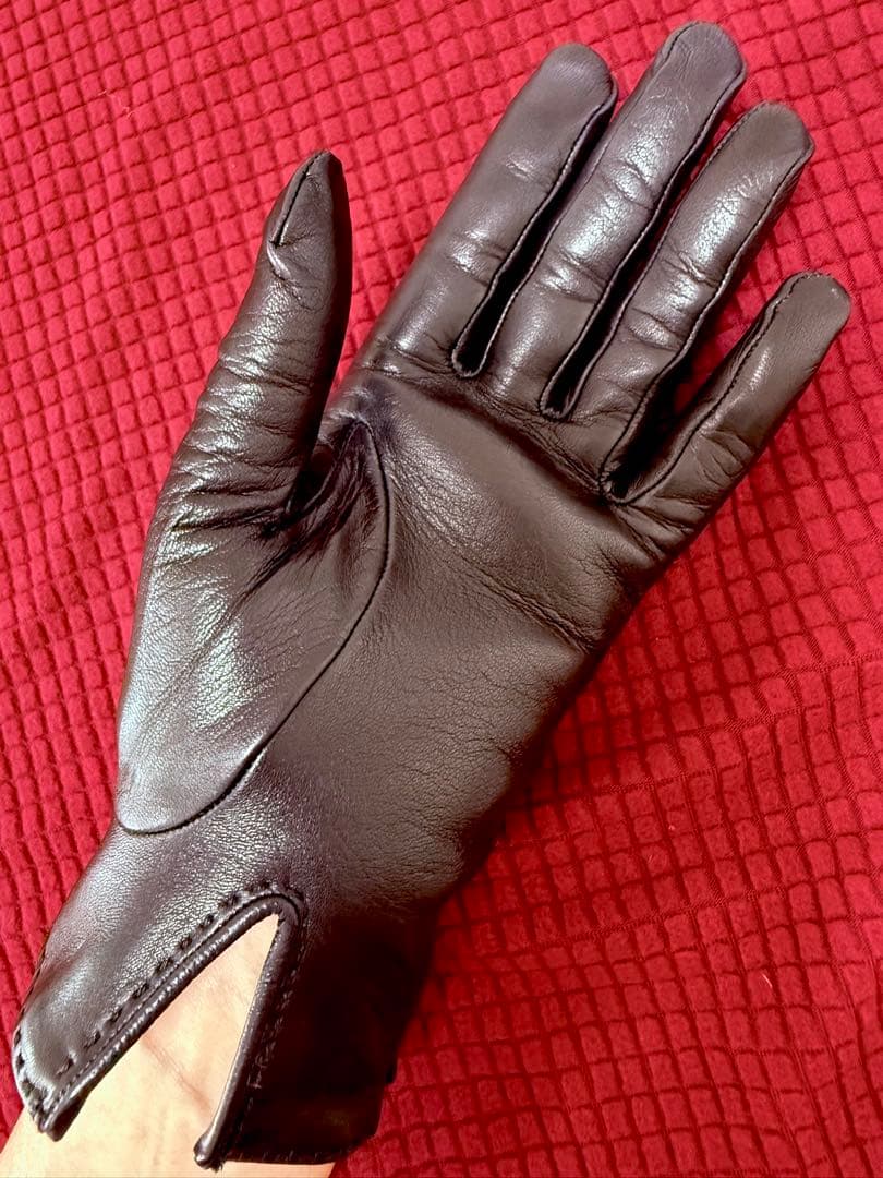 HERMES エルメス ソヤ ケリー金具 レザー 手袋 ブラック 箱付き