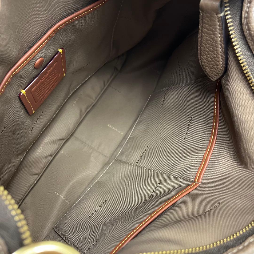 美品 Coach コーチ 2way ショルダーバッグ グレージュ 斜め掛け◎