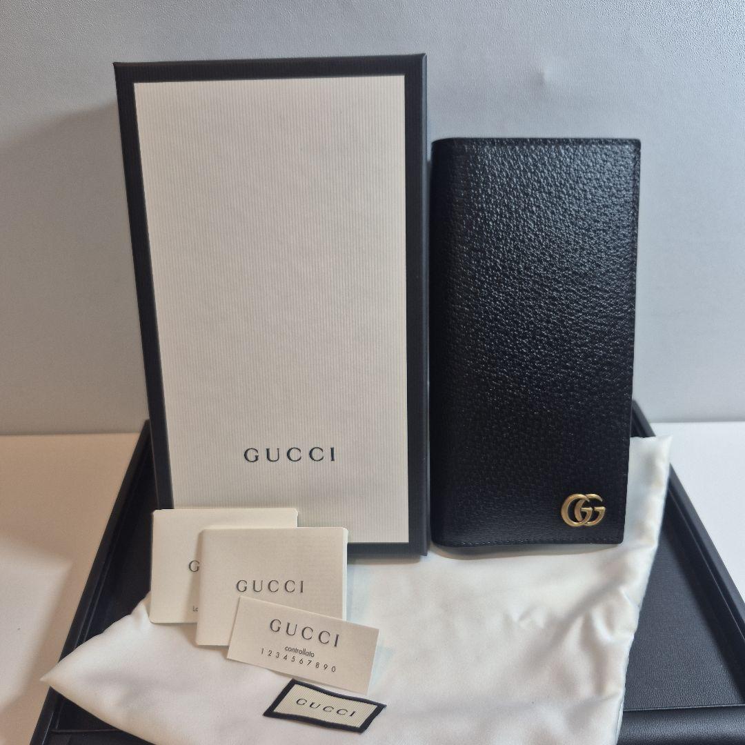 GUCCI グッチ GGマーモント 二つ折り 長財布 レザー