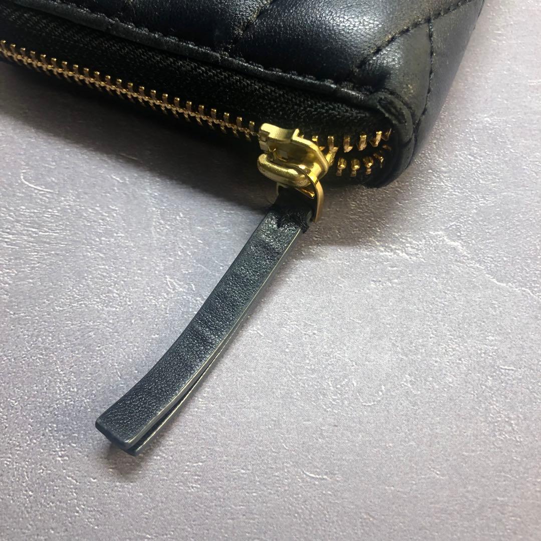 ✨️美品✨️ トリーバーチ キルティング レザー 長財布 黒 金ロゴ キラ KIRA