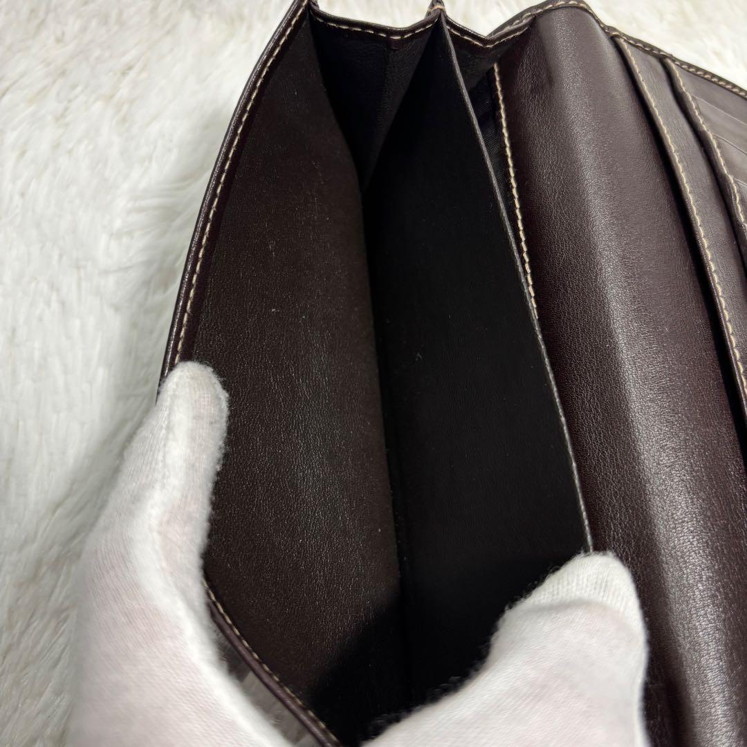 ✨美品✨ グッチ 長財布 GGキャンバス インターロッキング 二つ折り ブラウン