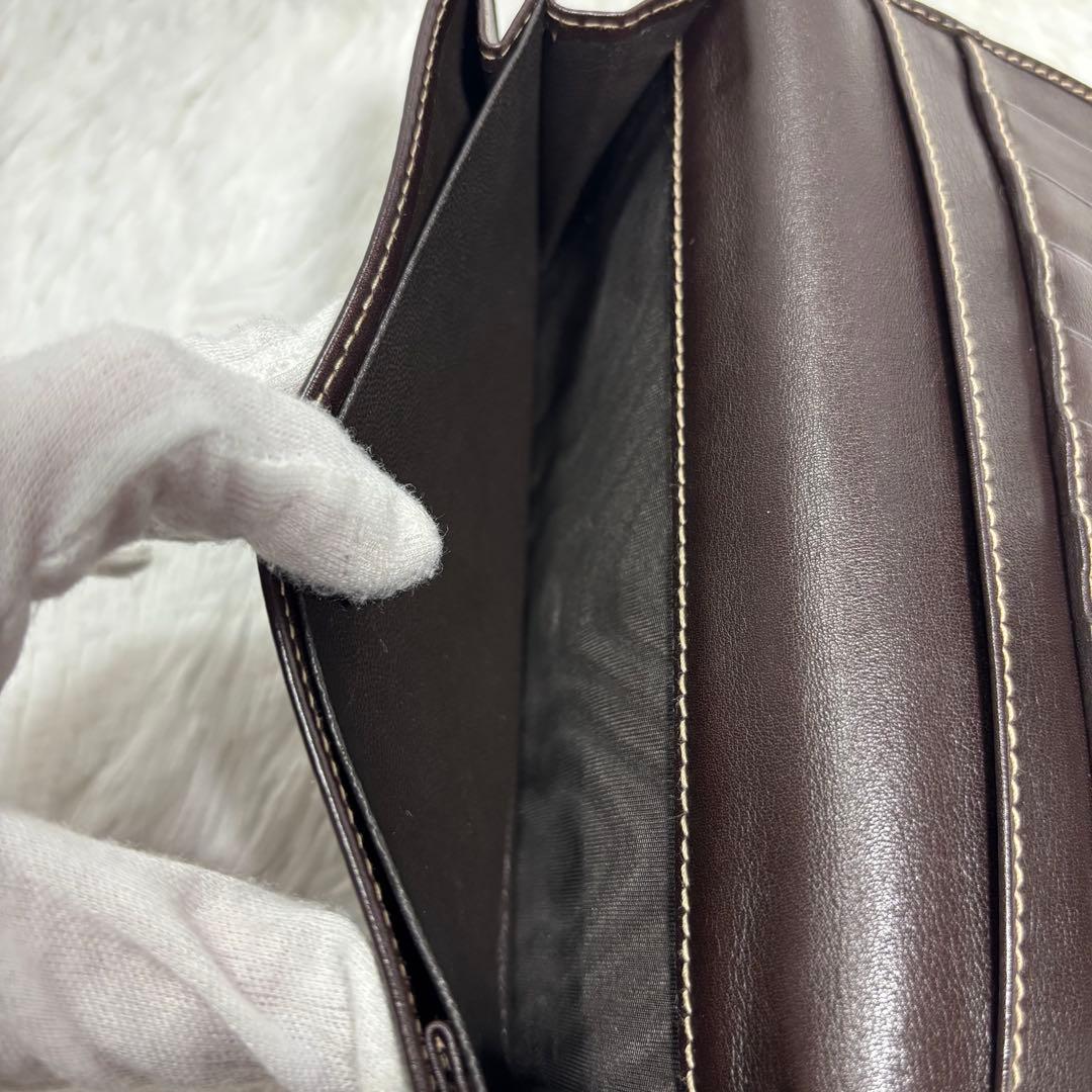 ✨美品✨ グッチ 長財布 GGキャンバス インターロッキング 二つ折り ブラウン