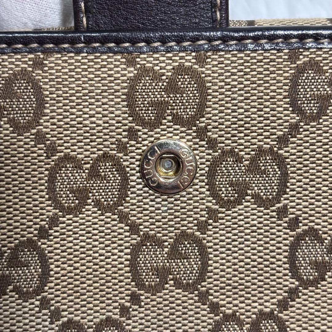 ✨美品✨ グッチ 長財布 GGキャンバス インターロッキング 二つ折り ブラウン