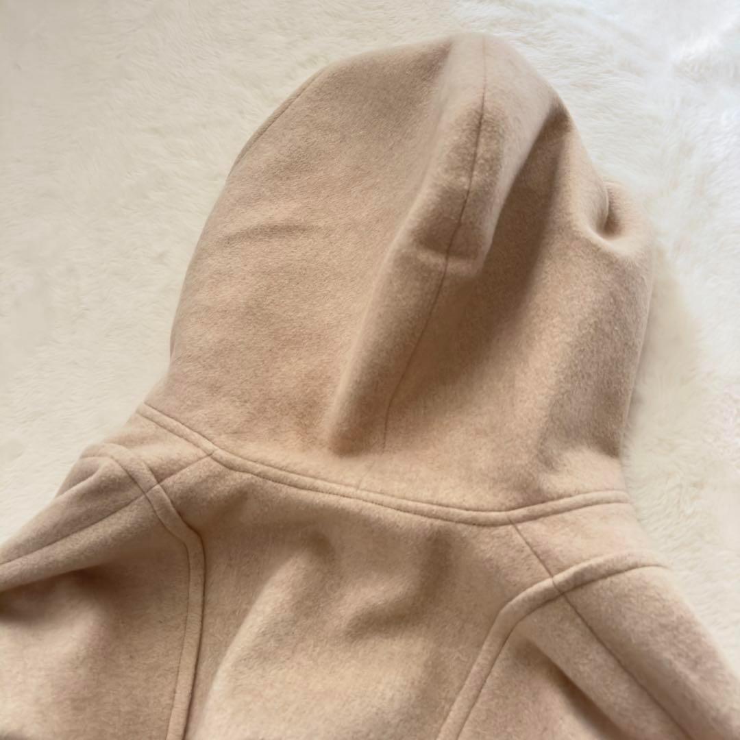 ギャルリーヴィー　ダブルクロスショートビーバー フーデッドラグランコート　F