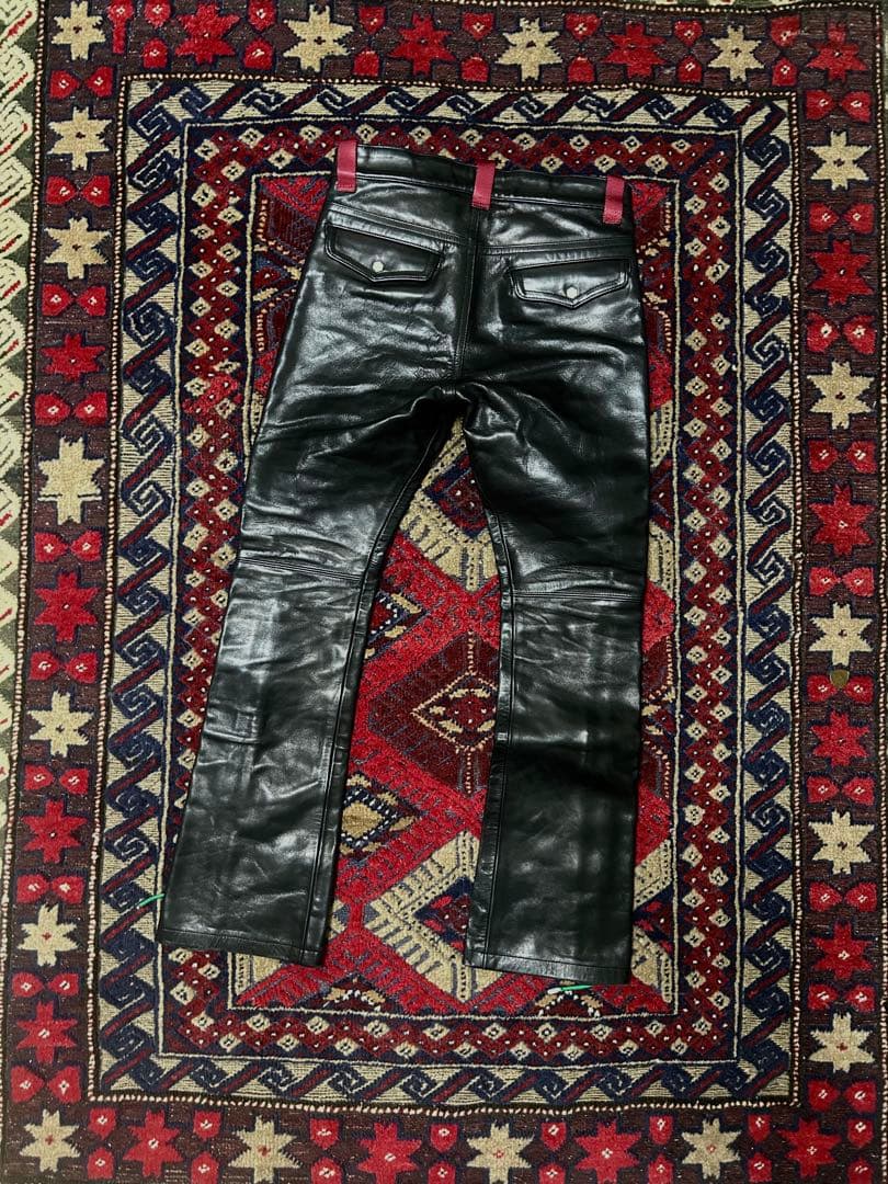 blackmeans レザーパンツ　コンチョ　ホースレザー　22ss
