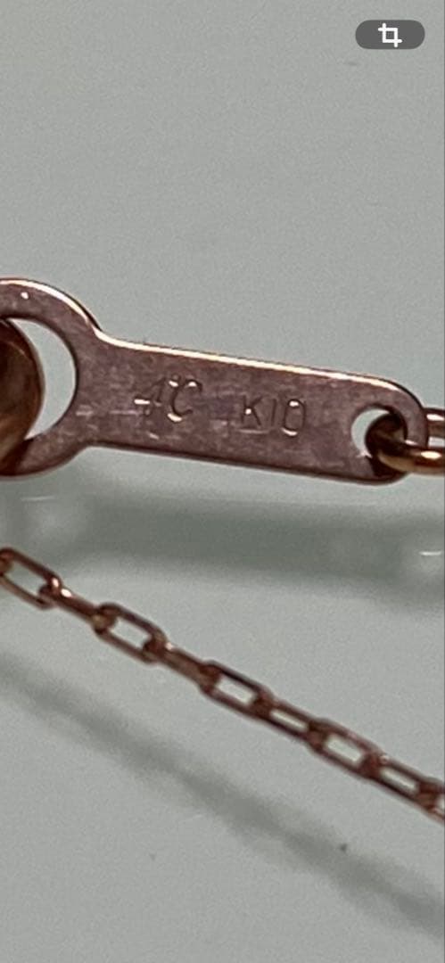 4°C10kピンクゴールド ハートフラワーネックレス