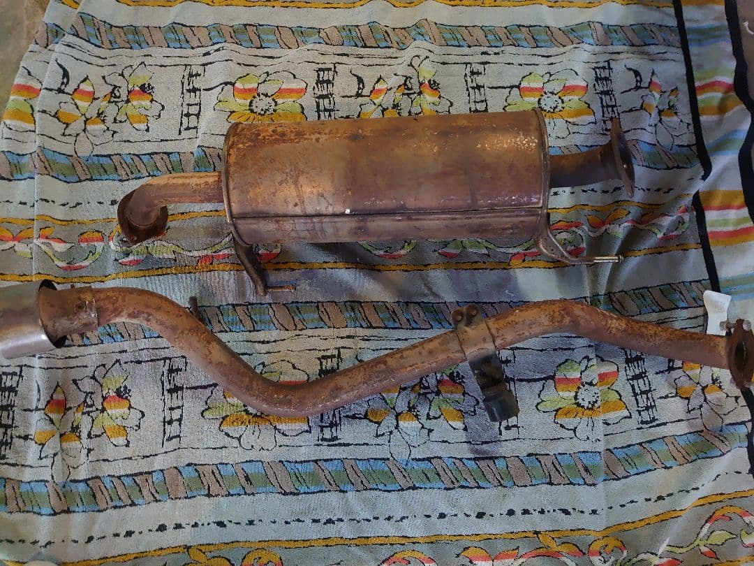 ハイエースマフラー 　ディーゼル　kdh201v メッキエンドパイプ付き