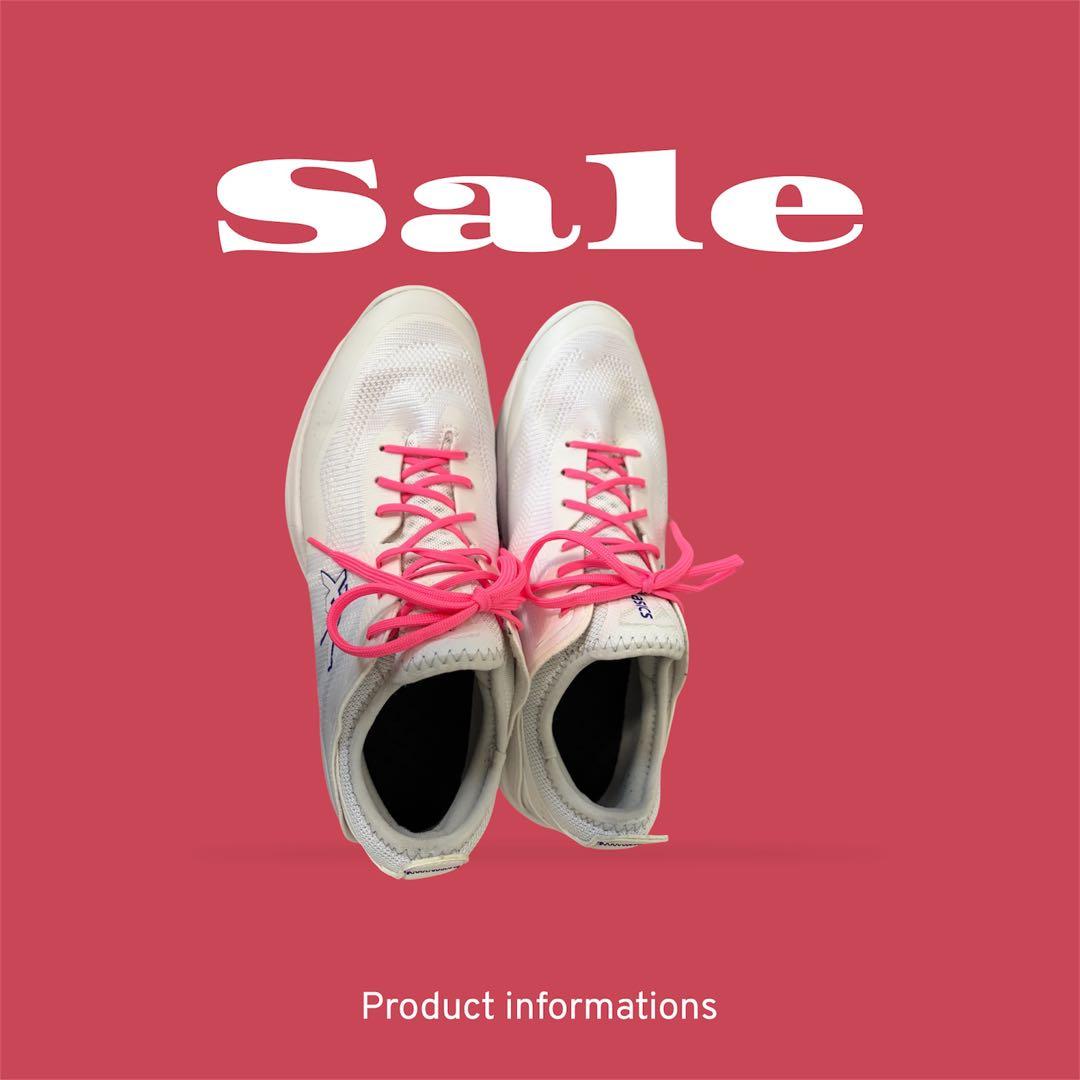 【美品】asics GLIDE NOVA FF3/グライドノヴァFF3レア白/紫