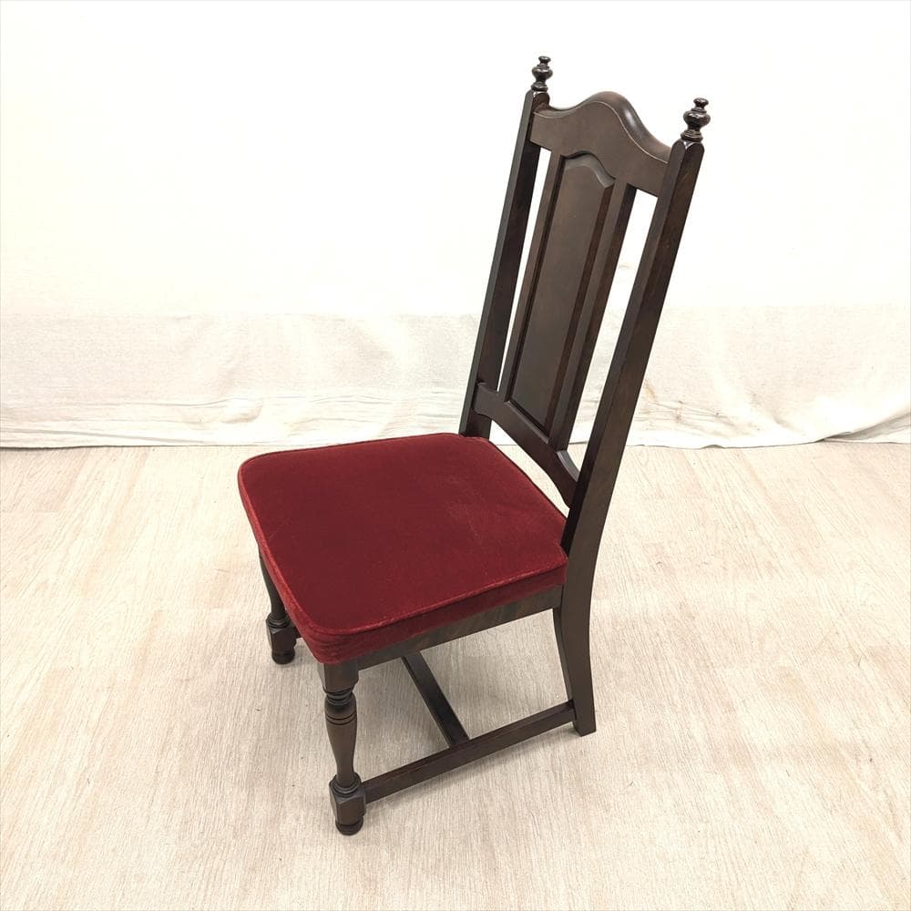 北海道民芸家具　カバ　無垢　ダイニングチェア　ハイバックチェア　食卓椅子　A