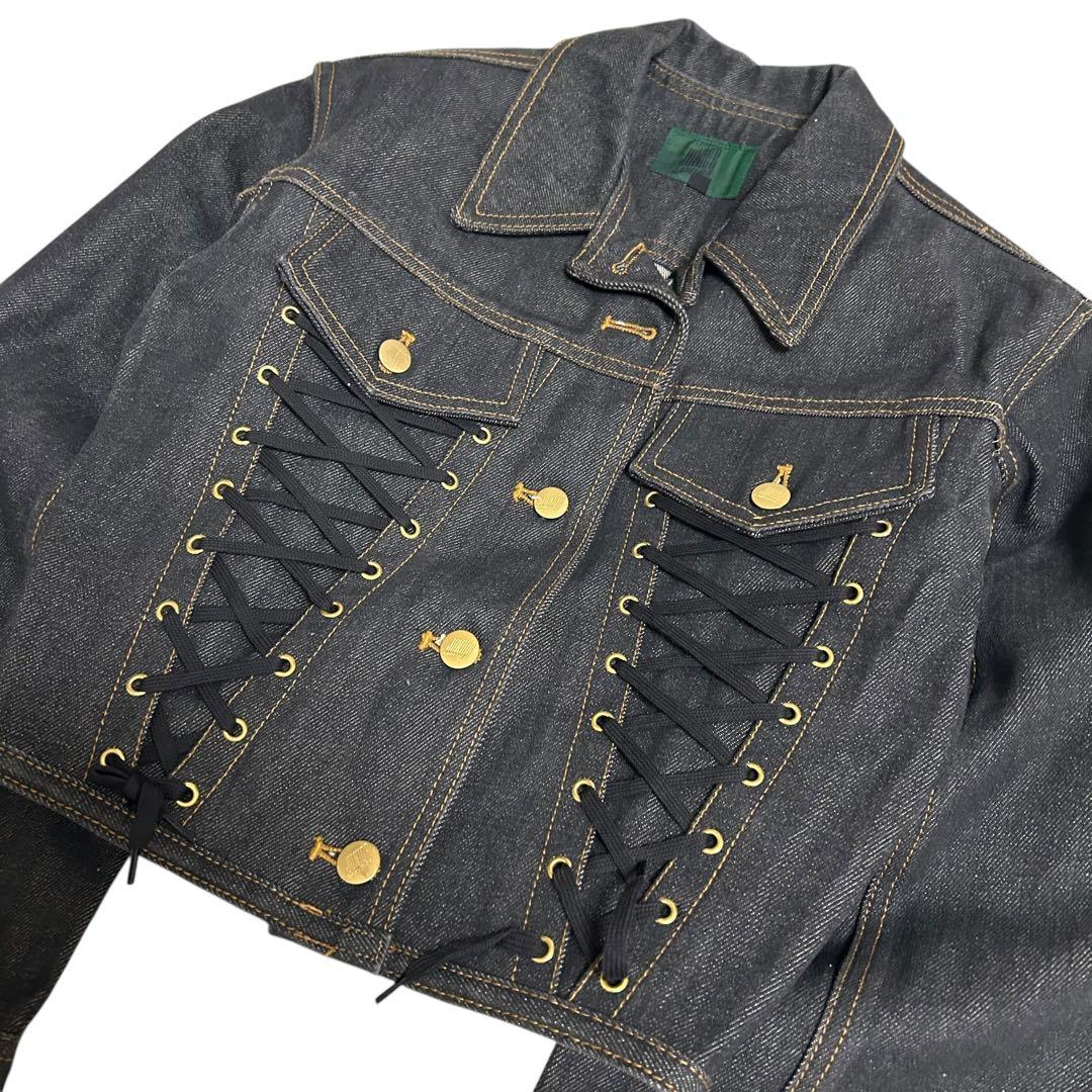 jeanpaul GAULTIER ブラックデニムジャケット 短丈　42