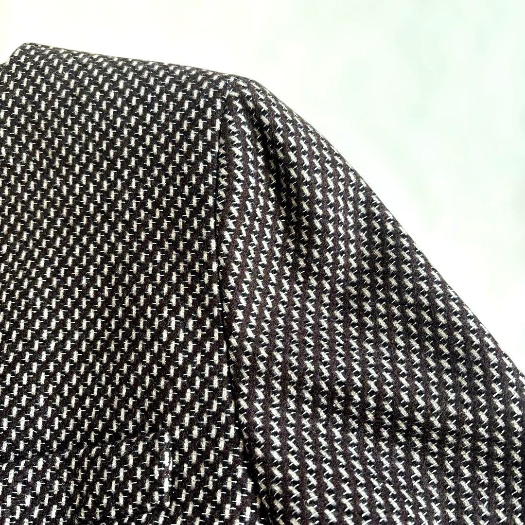 クリスチャンディオール ノーカラー ラメ ウール ツィードジャケット キラキラ