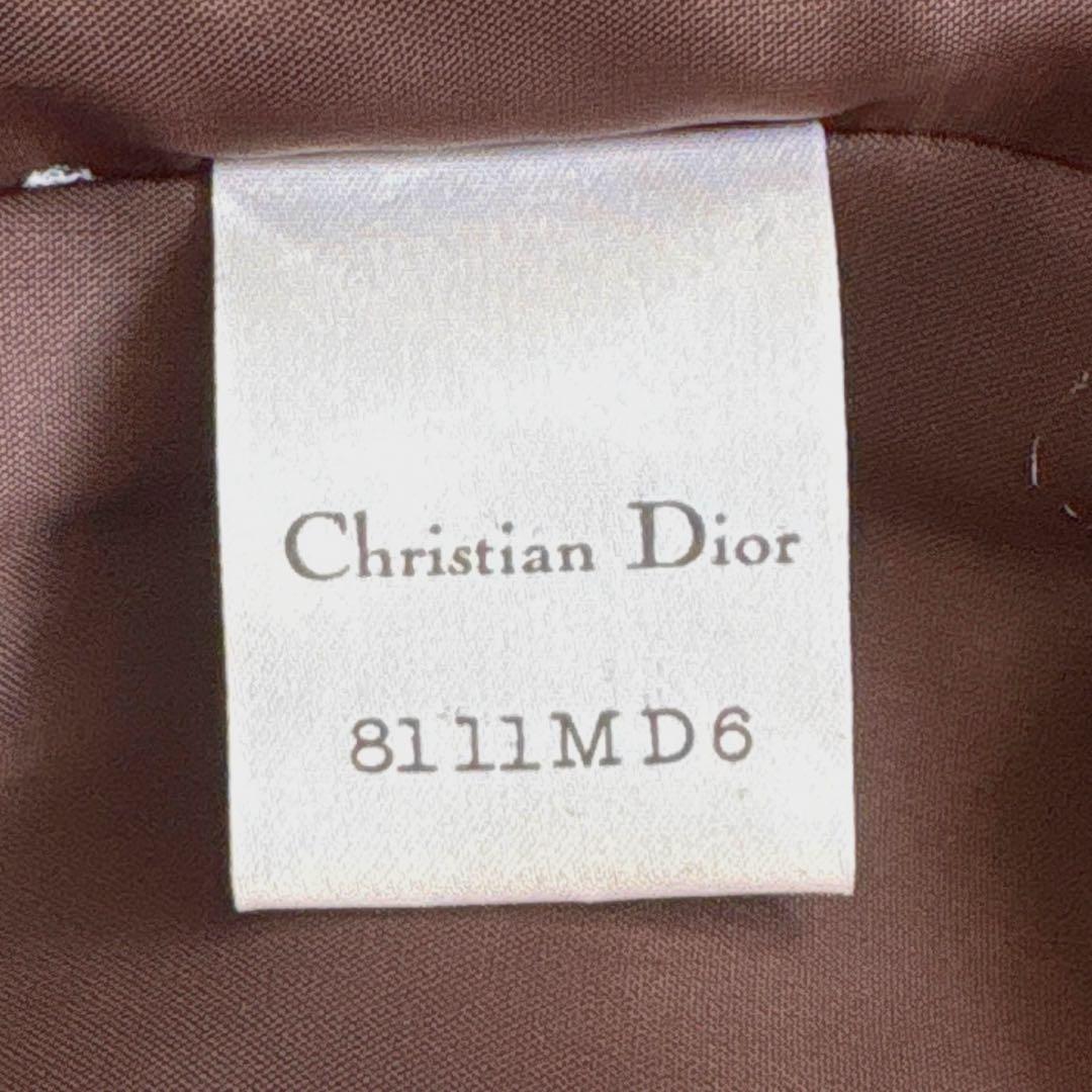 クリスチャンディオール ノーカラー ラメ ウール ツィードジャケット キラキラ