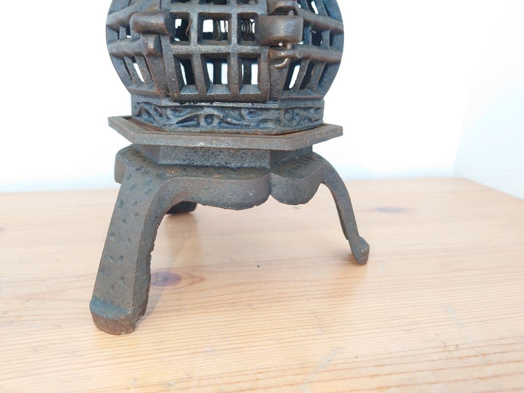 ★昭和レトロ 六角傘 鉄灯籠★古鉄 錆あり 古道具 アンティーク 吊り/置き