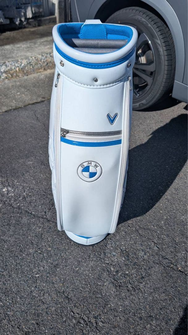 【新品／未使用】Callaway キャディバッグ ホワイト/ブルー　ロゴ