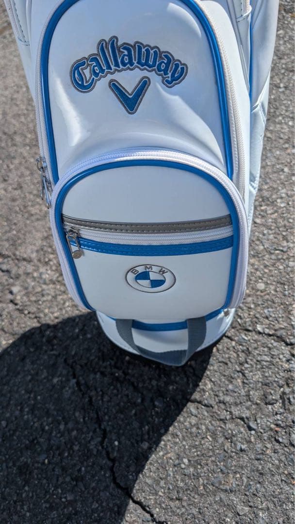 【新品／未使用】Callaway キャディバッグ ホワイト/ブルー　ロゴ