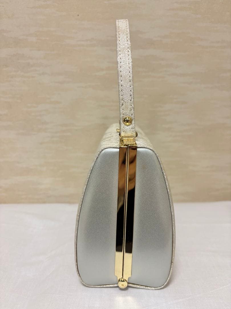 和装用草履バッグセット　シルバー系　正倉院模様　金銀　エレガント　新品　少々訳有