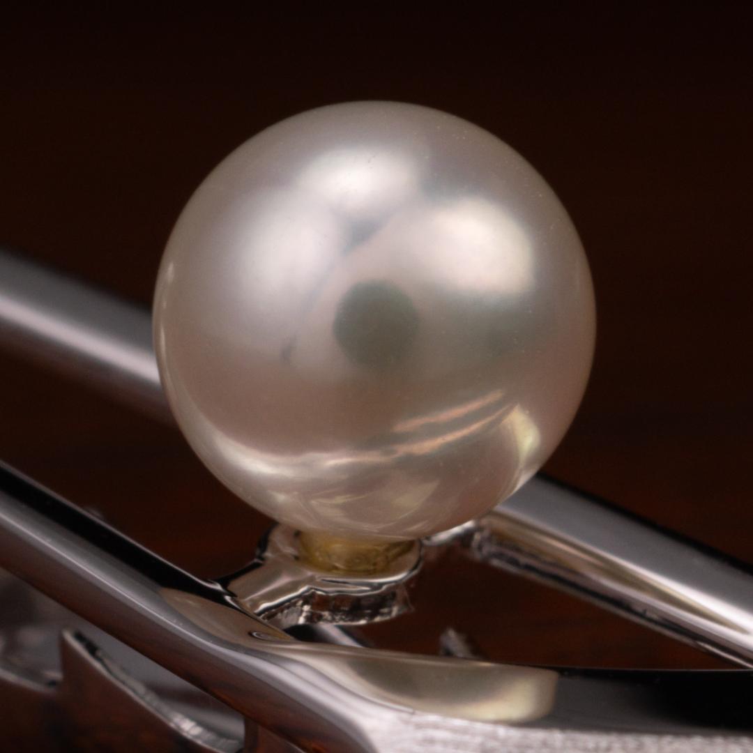 箱付き 世界最高品質ミキモト MIKIMOTO silver 真珠 ネクタイピン