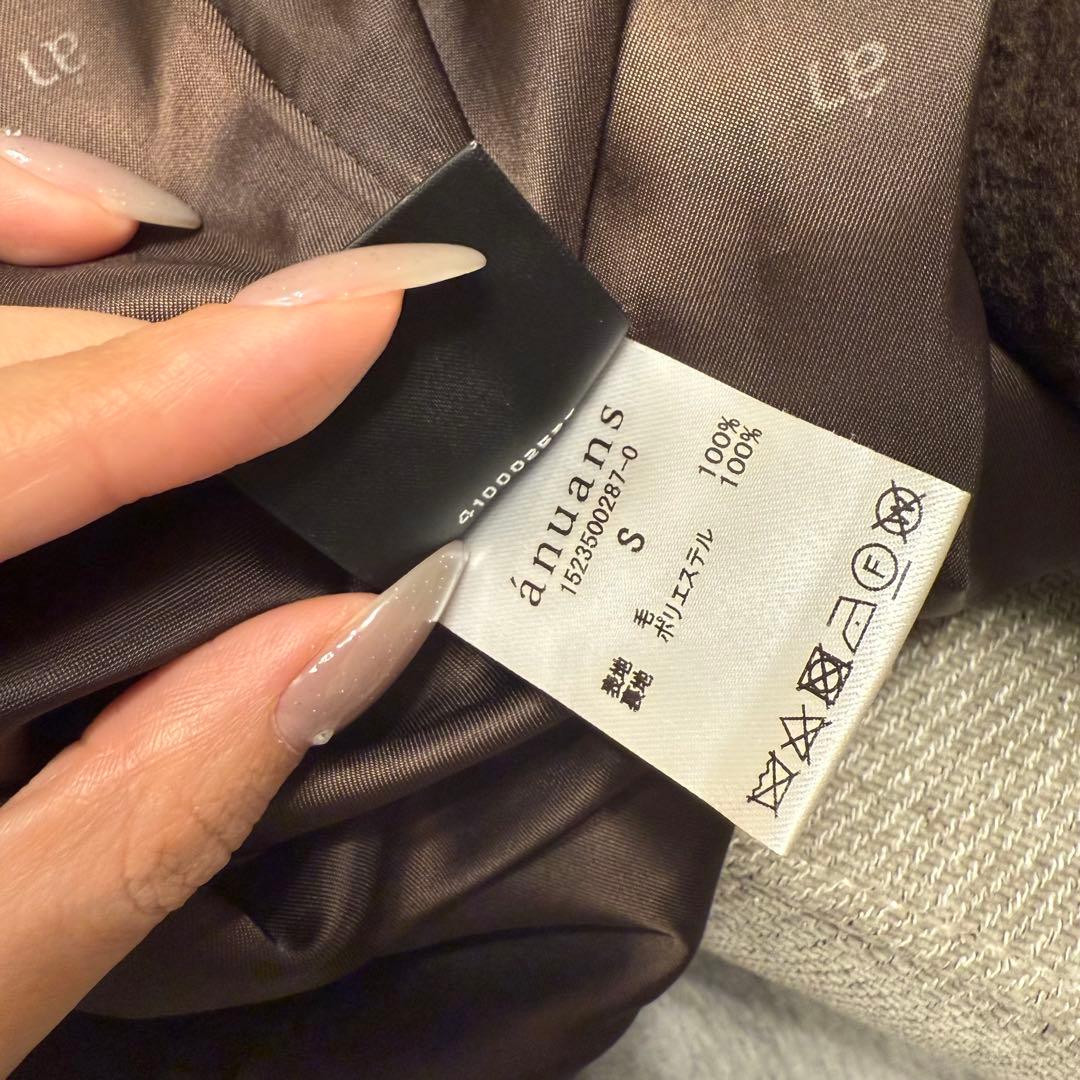 【美品】anuans ウールトレンチコート　ブラウン　2023AW