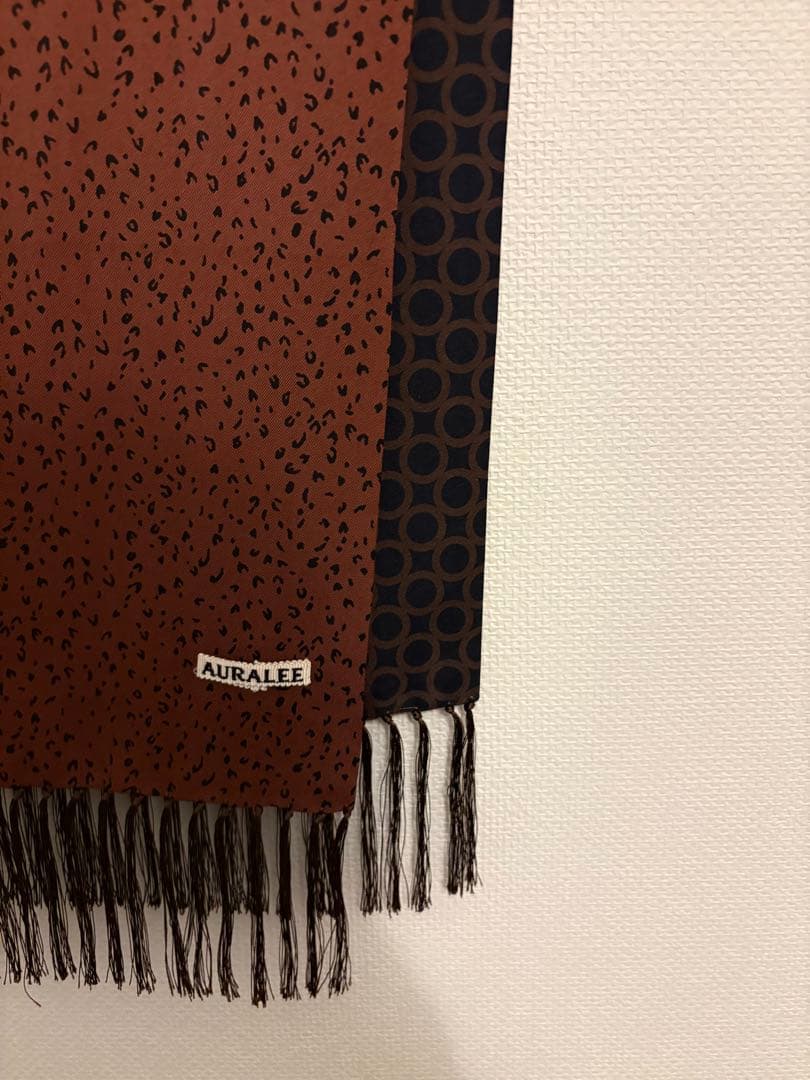 AURALEE リバーシブル　シルクスカーフストール