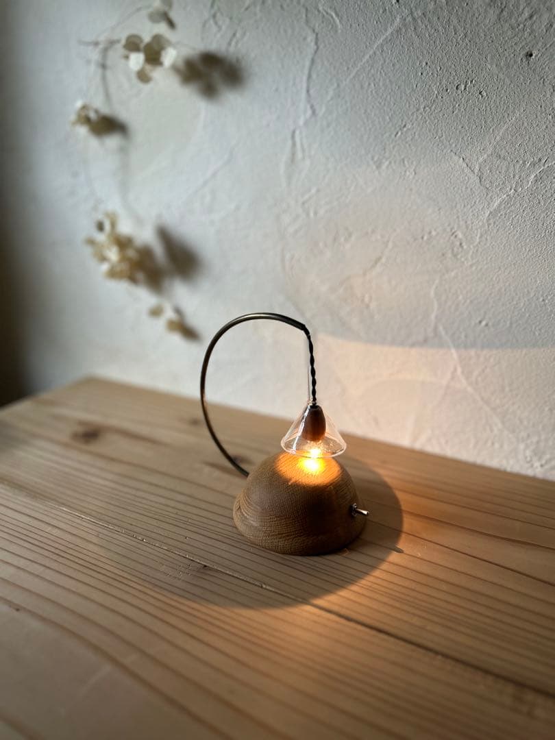 ろくまるすけ　丸いオークのランプ