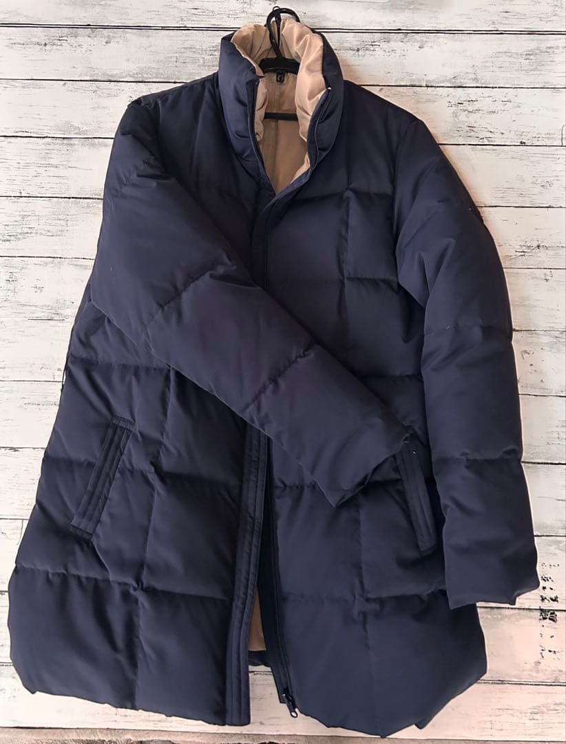 配色使い リバーシブル ダウンママコート ［マタニティ/産後］大きい サイズ