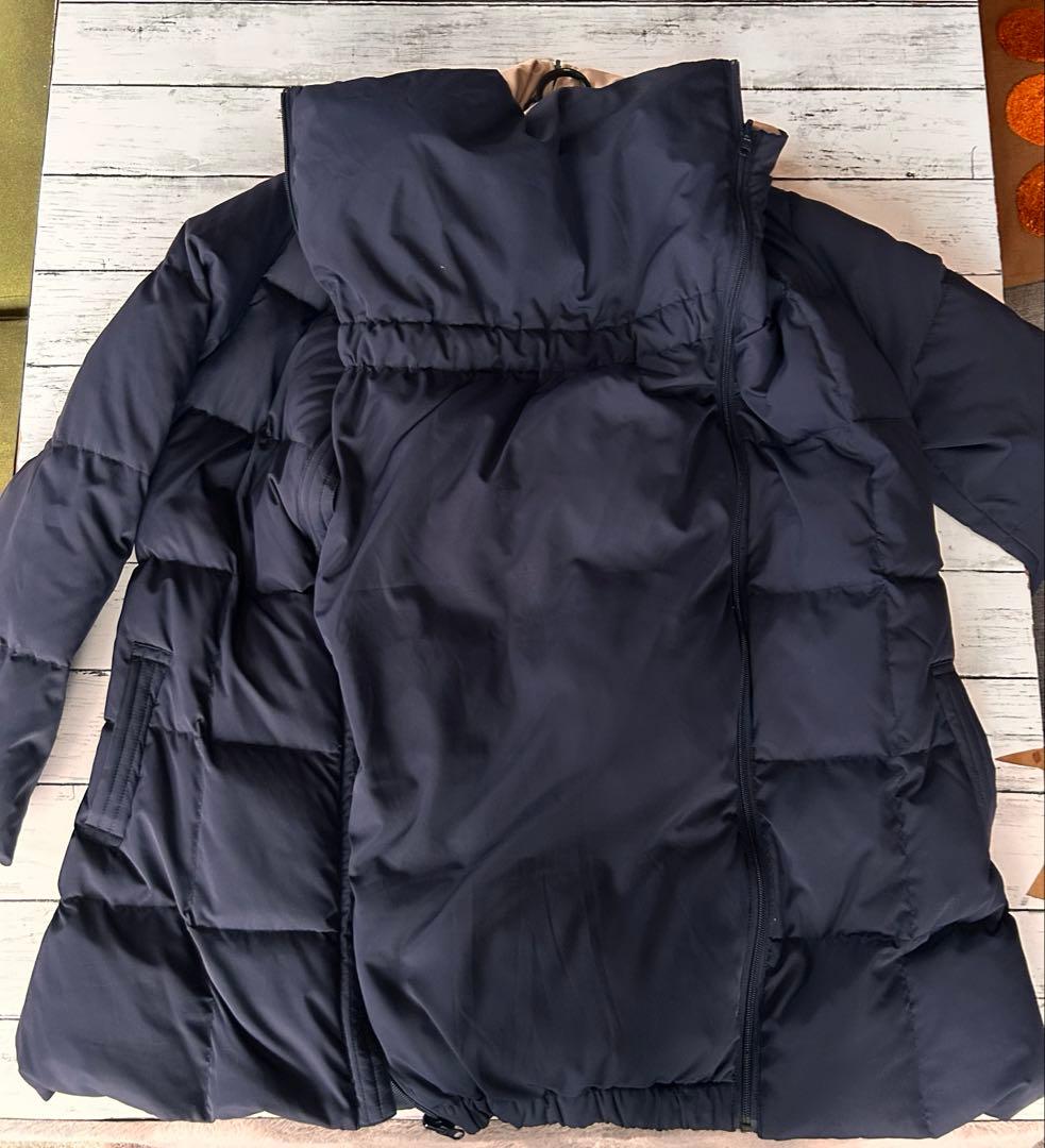 配色使い リバーシブル ダウンママコート ［マタニティ/産後］大きい サイズ