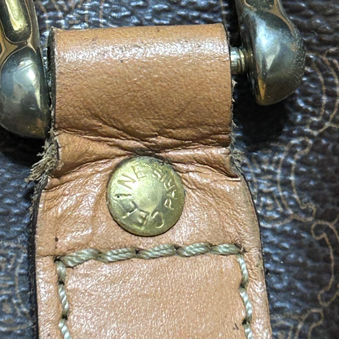 に*じ様 セリーヌ CELINE ボストンバッグ マカダム PVC レザー トト