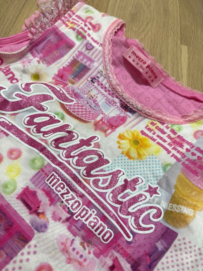 メゾピアノ ゆめかわ ファンシー フラワー アイス タンクトップ レア