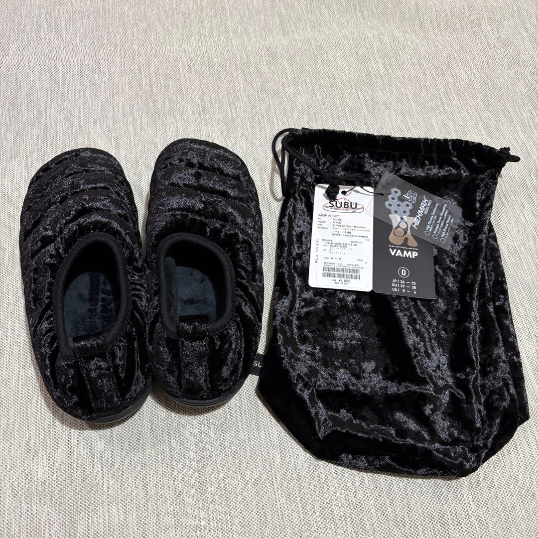 【新品】SUBU VAMP VELVET サンダル 黒 サイズ0