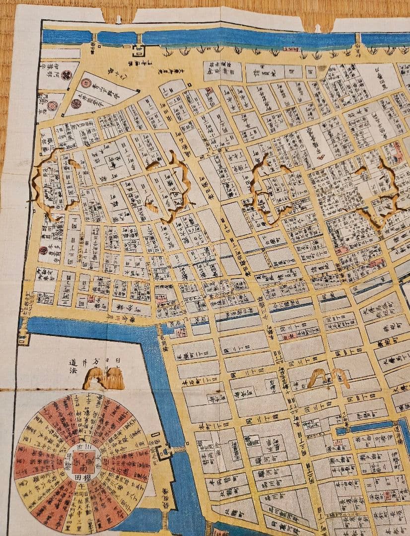 江戸切絵図【日本橋北神田浜町】尾張屋清七 古地図