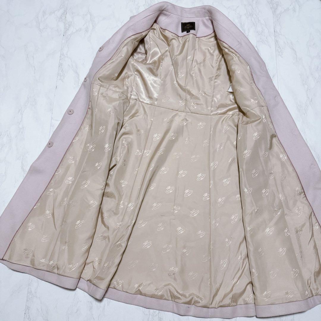 TOCCA ウールショールカラーコート　22AW ピンク　Oサイズ