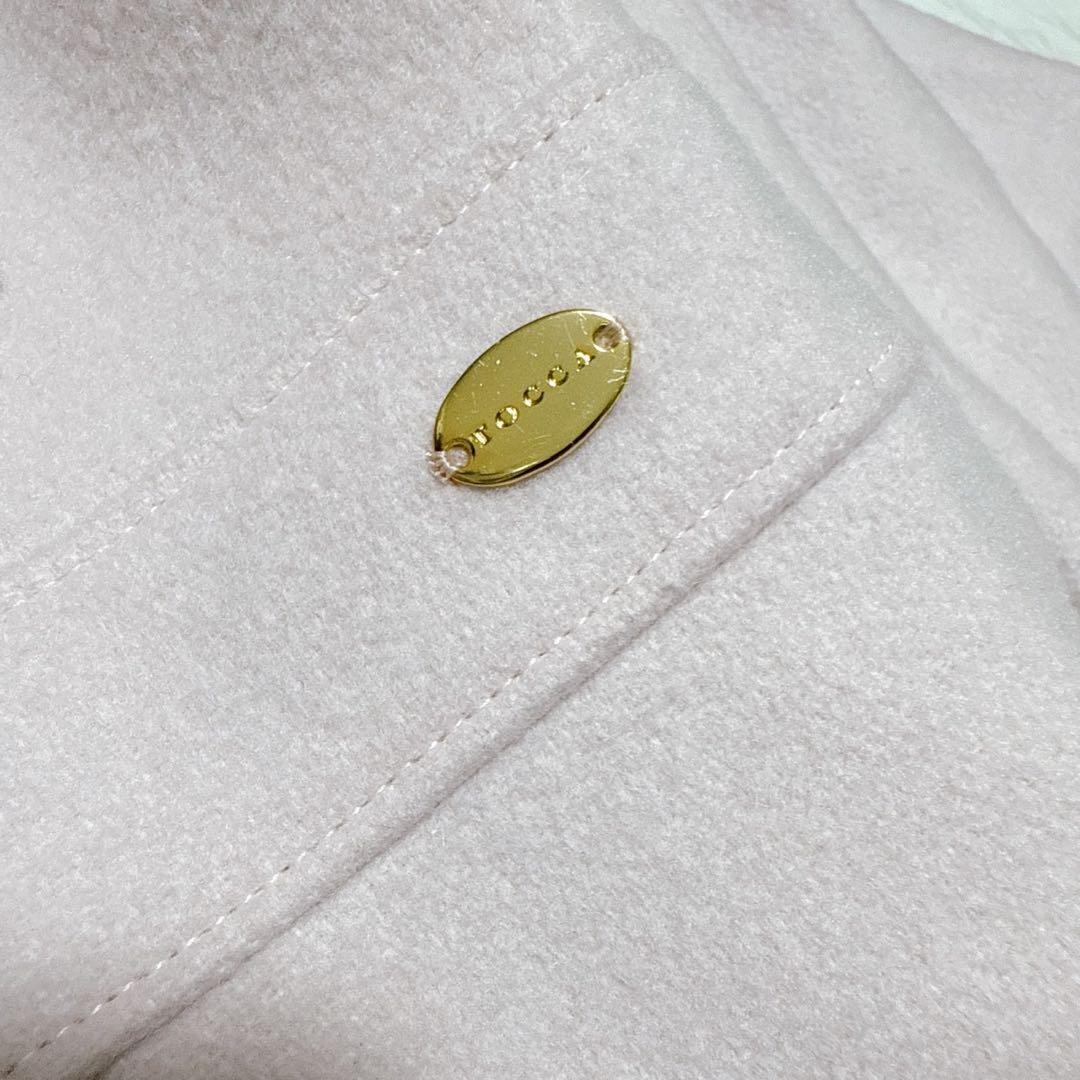 TOCCA ウールショールカラーコート　22AW ピンク　Oサイズ