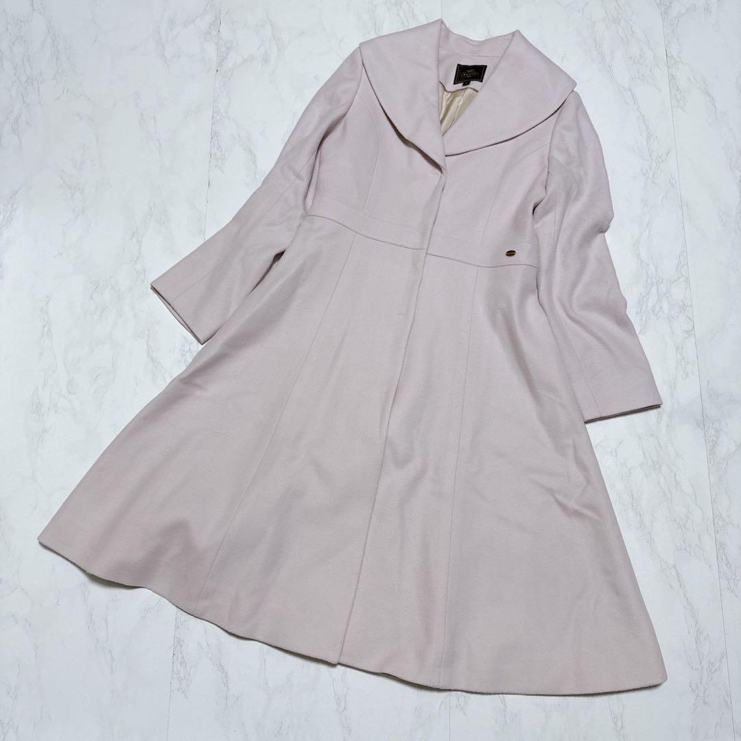 TOCCA ウールショールカラーコート　22AW ピンク　Oサイズ