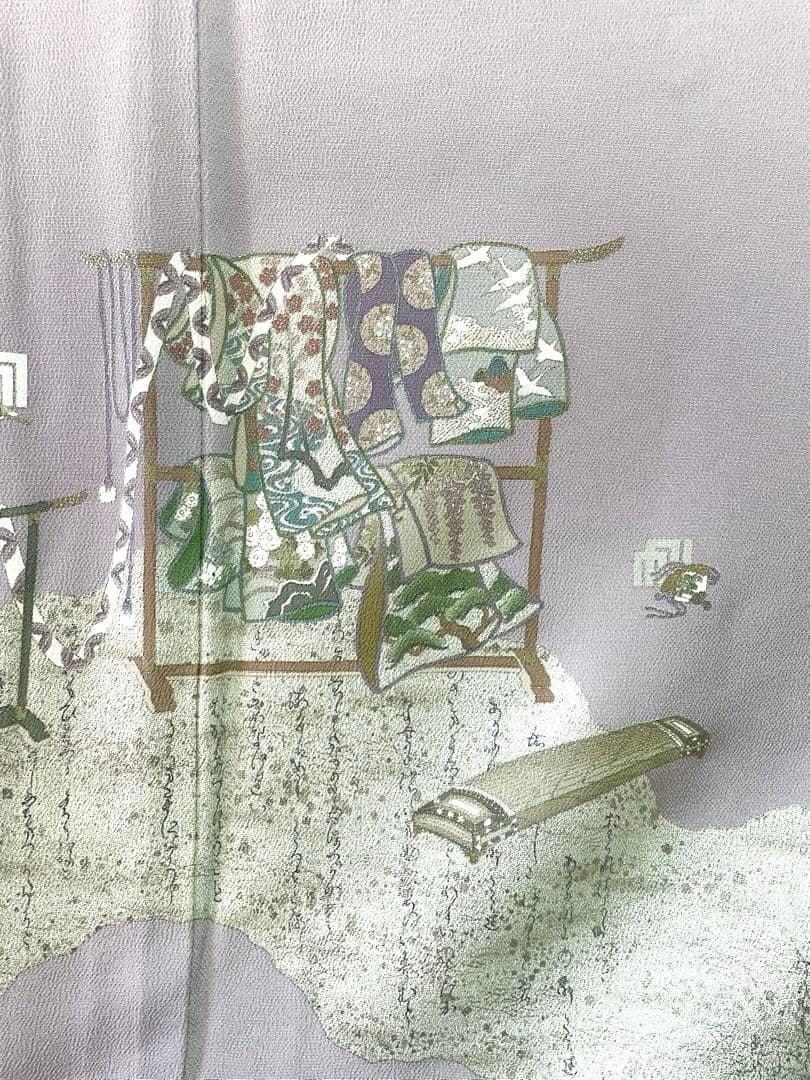 ［ 色留袖 ］正絹　薄紫　衣桁　源氏香　松尾光琳　作家物　着物　一つ紋