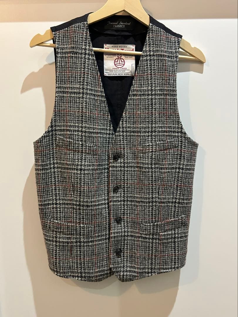 タイムセール　Harris Tweed チェック柄 テーラードジャケット&ベスト