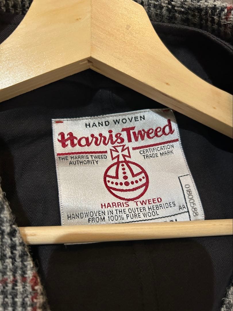 タイムセール　Harris Tweed チェック柄 テーラードジャケット&ベスト