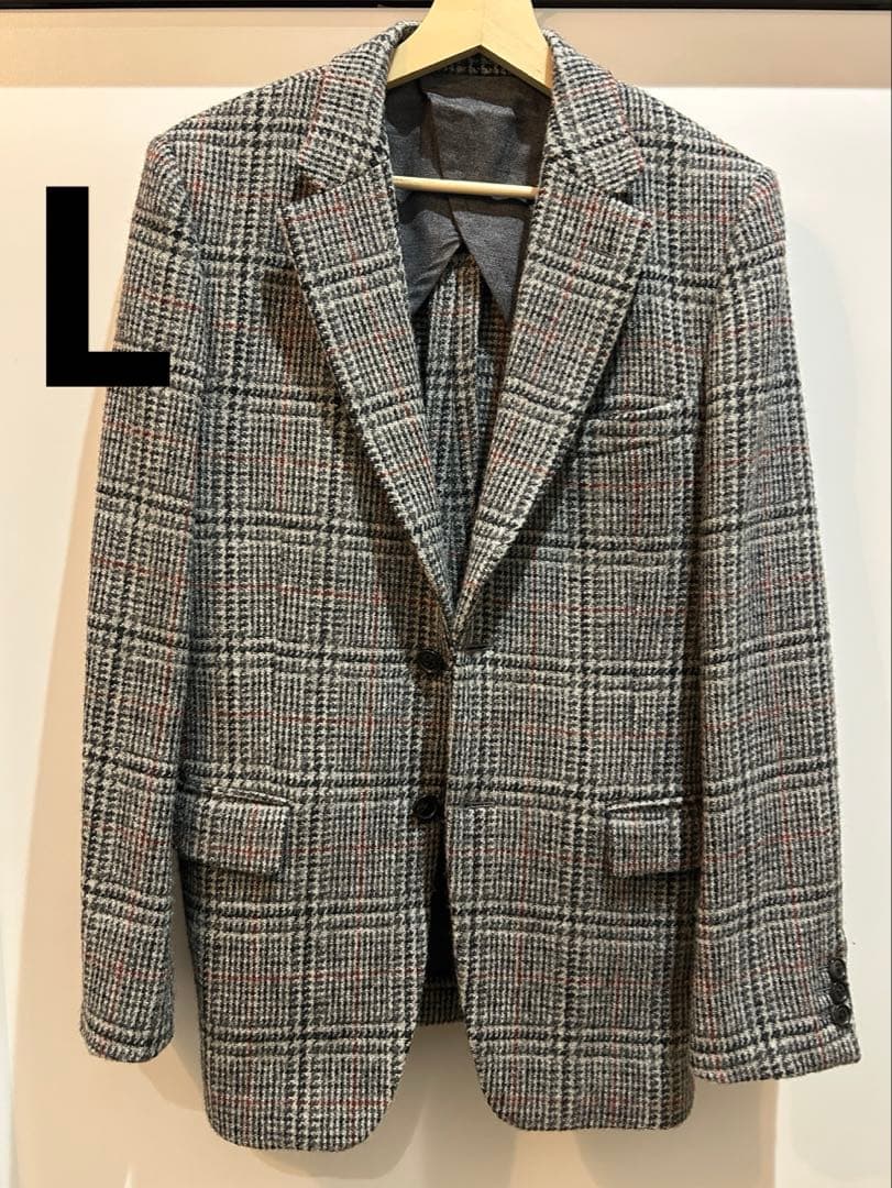 タイムセール　Harris Tweed チェック柄 テーラードジャケット&ベスト