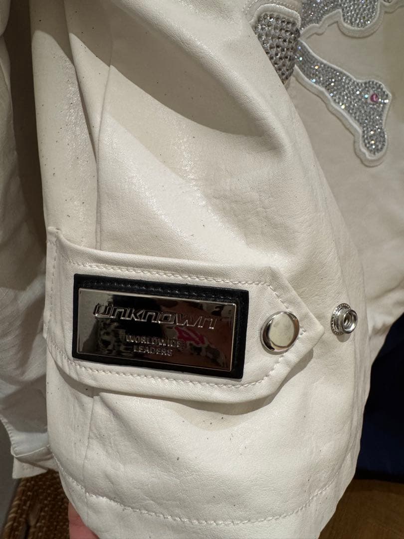 【UNKNOWN LONDON】SKELETON LEATHER JACKET