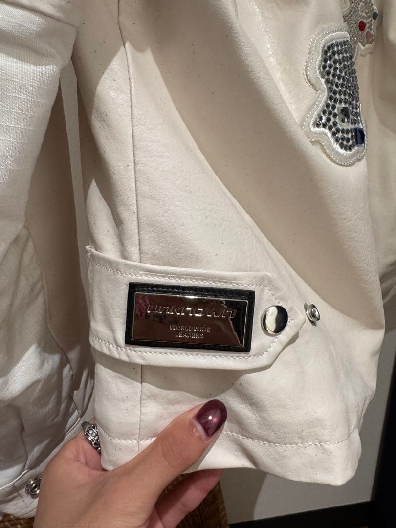 【UNKNOWN LONDON】SKELETON LEATHER JACKET