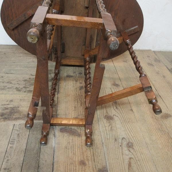 イギリス アンティーク 家具 スモールゲートレッグテーブル ツイスト 6904d