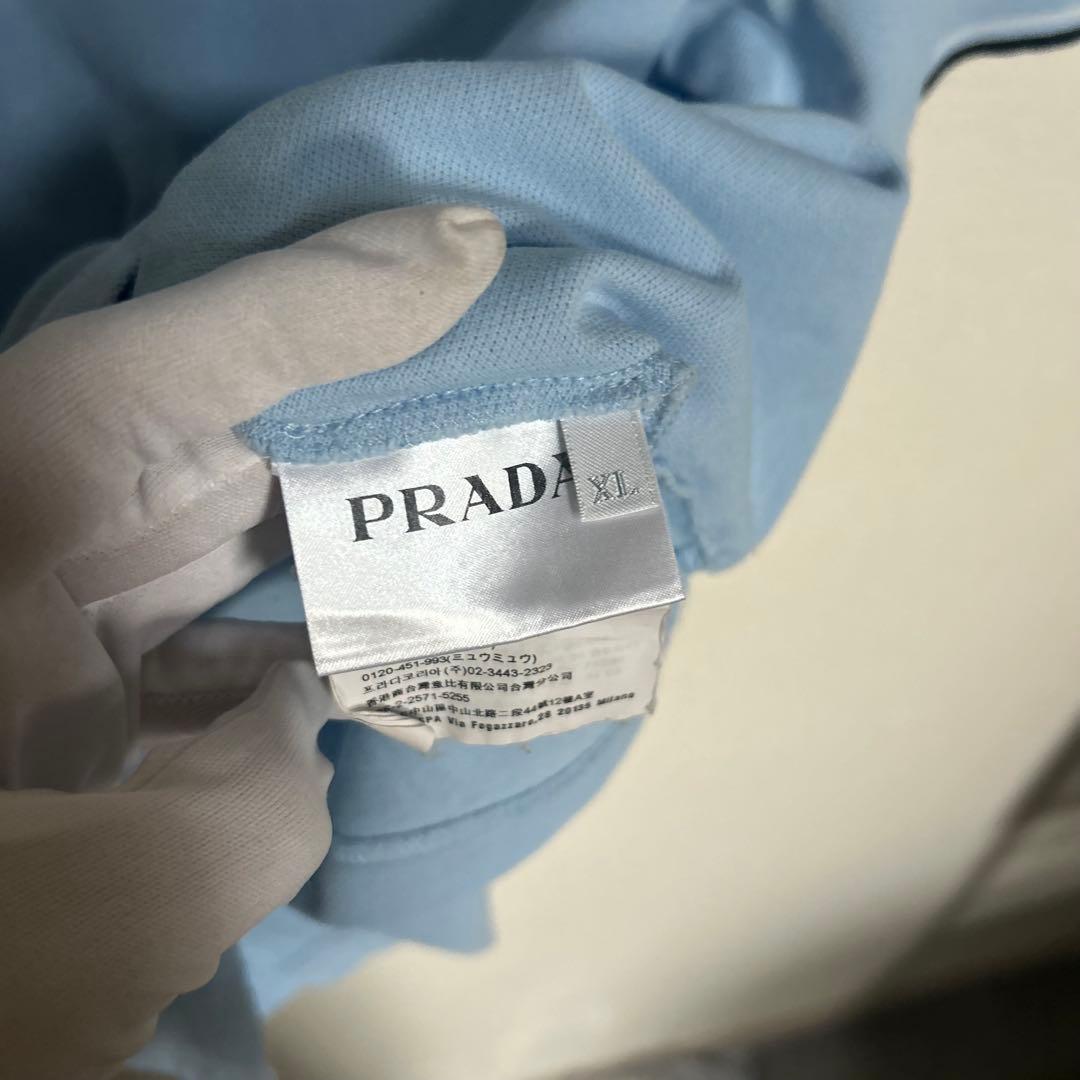 【希少カラー❗️】PRADA スカイブルー　ポロシャツ　希少XL