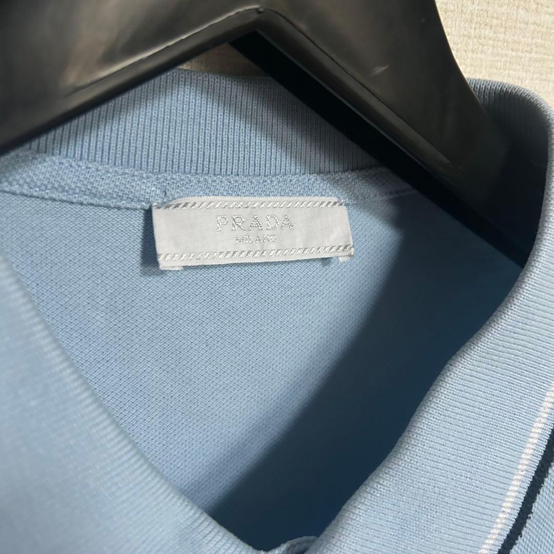 【希少カラー❗️】PRADA スカイブルー　ポロシャツ　希少XL