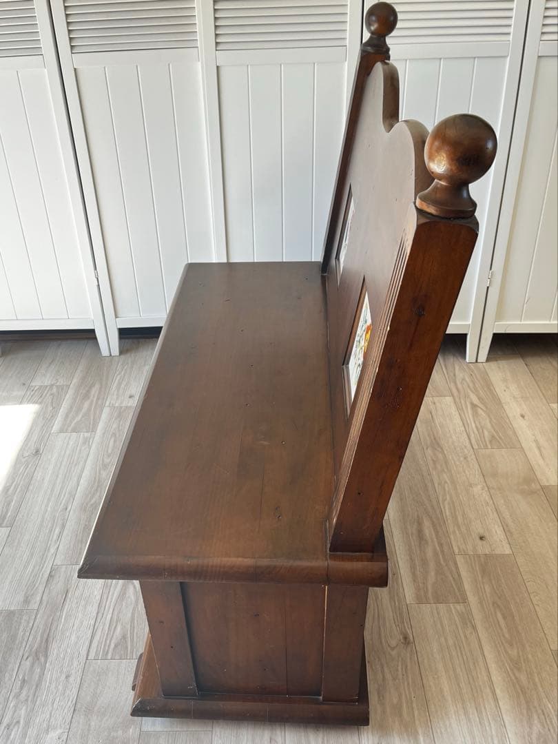 2人掛けベンチ　アクタス取扱　タイル　スペイン　木製　アンティーク　レトロ