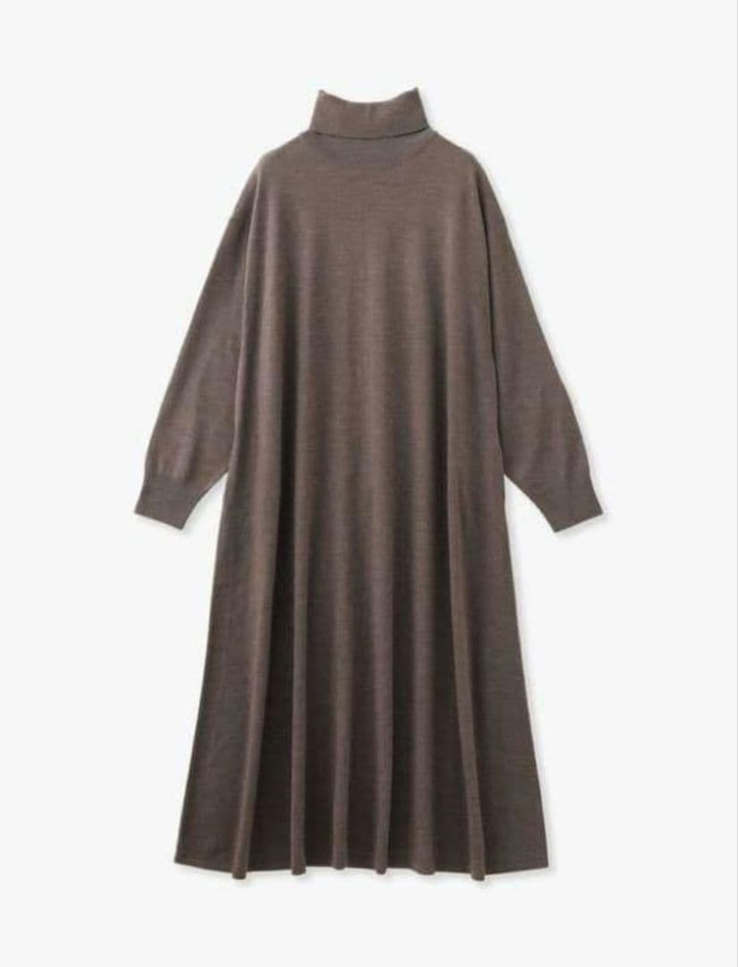 ☆美品☆ ebure ソフトファイン ウール ハイネック ニット ワンピース